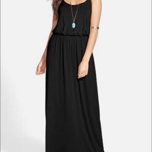Lush Dresses & Skirts - LUSH- racer back sexy maxi dress in Black medium
